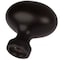 Gliderite Hardware 1-1/8 in. Matte Black Oval Cabinet Knob, 10PK 5417-MB-10 - alternate 3